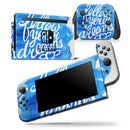 Blue WaterColor Follow Your Dreams - Skin Wrap Decal for Nintendo Switch Lite Console & Dock - 3DS XL - 2DS - Pro - DSi - Wii - Joy-Con Gaming Controller