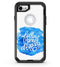 Blue WaterColor Follow Your Dreams - iPhone 7 or 8 OtterBox Case & Skin Kits