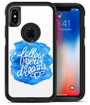 Blue WaterColor Follow Your Dreams - iPhone X OtterBox Case & Skin Kits