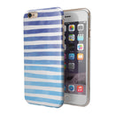 Blue WaterColor Ombre Stripes iPhone 6/6s or 6/6s Plus 2-Piece Hybrid INK-Fuzed Case