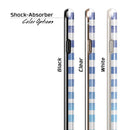 Blue WaterColor Ombre Stripes iPhone 6/6s or 6/6s Plus 2-Piece Hybrid INK-Fuzed Case