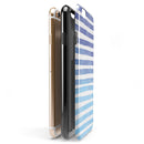 Blue WaterColor Ombre Stripes iPhone 6/6s or 6/6s Plus 2-Piece Hybrid INK-Fuzed Case