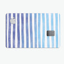 Blue WaterColor Ombre Stripes - Premium Protective Decal Skin-Kit for the Apple Credit Card