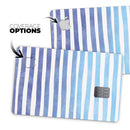 Blue WaterColor Ombre Stripes - Premium Protective Decal Skin-Kit for the Apple Credit Card