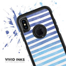 Blue WaterColor Ombre Stripes - Skin Kit for the iPhone OtterBox Cases
