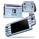 Blue WaterColor Ombre Stripes - Skin Wrap Decal for Nintendo Switch Lite Console & Dock - 3DS XL - 2DS - Pro - DSi - Wii - Joy-Con Gaming Controller