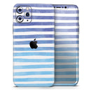 Blue WaterColor Ombre Stripes - Vinyl Skin Wrap for iPhone 17 Pro Max, 17 Pro, 17 Air, 17, 16 & All Models — Soft Matte or Ultra Gloss