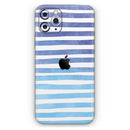 Blue WaterColor Ombre Stripes - Vinyl Skin Wrap for iPhone 17 Pro Max, 17 Pro, 17 Air, 17, 16 & All Models — Soft Matte or Ultra Gloss