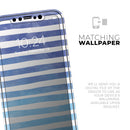Blue WaterColor Ombre Stripes - Vinyl Skin Wrap for iPhone 17 Pro Max, 17 Pro, 17 Air, 17, 16 & All Models — Soft Matte or Ultra Gloss