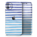 Blue WaterColor Ombre Stripes - Vinyl Skin Wrap for iPhone 17 Pro Max, 17 Pro, 17 Air, 17, 16 & All Models — Soft Matte or Ultra Gloss