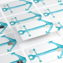 Blue Watercolor Anchor - Premium Protective Decal Skin-Kit for the Apple Credit Card