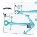 Blue Watercolor Anchor - Premium Protective Decal Skin-Kit for the Apple Credit Card