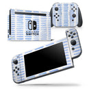 Blue Watercolor Brush Strokes - Skin Wrap Decal for Nintendo Switch Lite Console & Dock - 3DS XL - 2DS - Pro - DSi - Wii - Joy-Con Gaming Controller