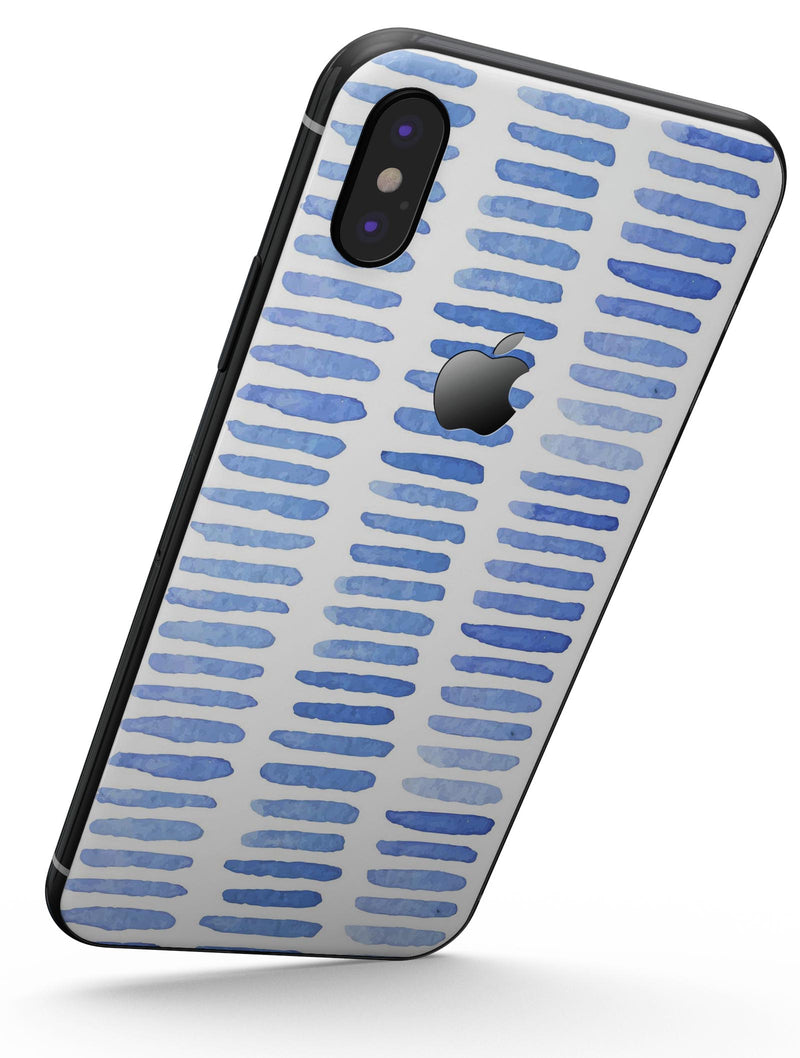 Blue Watercolor Brush Strokes - iPhone X Skin-Kit