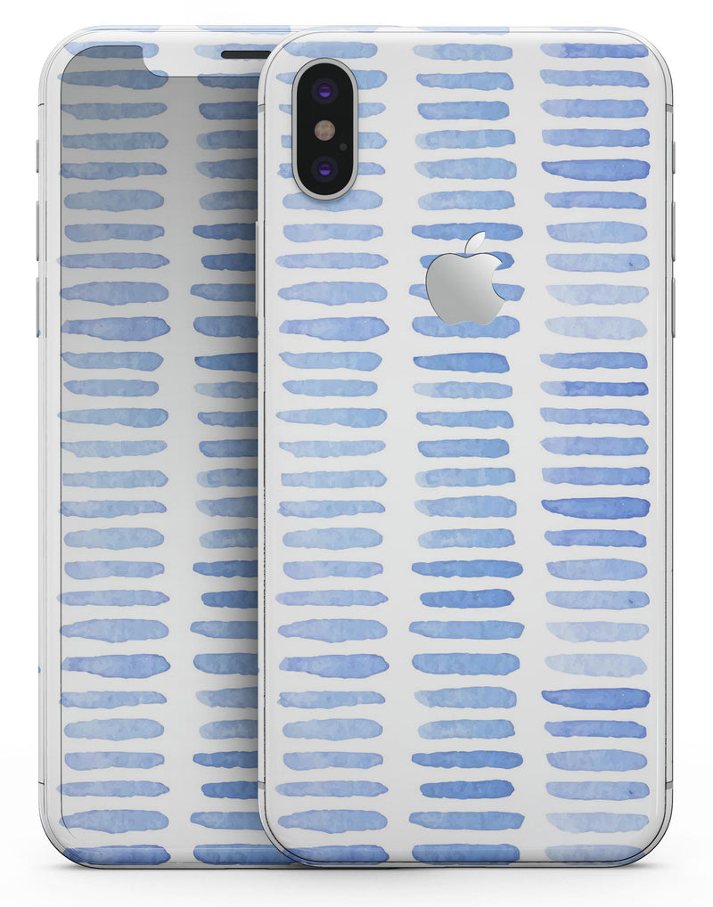 Blue Watercolor Brush Strokes - iPhone X Skin-Kit