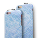 Blue Watercolor Chevron iPhone 6/6s or 6/6s Plus 2-Piece Hybrid INK-Fuzed Case