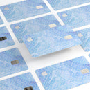 Blue Watercolor Chevron - Premium Protective Decal Skin-Kit for the Apple Credit Card