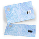 Blue Watercolor Chevron - Premium Protective Decal Skin-Kit for the Apple Credit Card