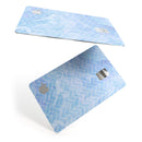 Blue Watercolor Chevron - Premium Protective Decal Skin-Kit for the Apple Credit Card