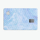 Blue Watercolor Chevron - Premium Protective Decal Skin-Kit for the Apple Credit Card