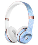 Blue Watercolor Chevron Full-Body Skin Kit for the Beats by Dre Solo 3 Wireless Headphones