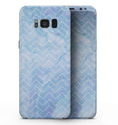 Blue Watercolor Chevron - Samsung Galaxy S8 Full-Body Skin Kit