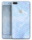Blue Watercolor Chevron - Skin-kit for the iPhone 8 or 8 Plus