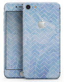 Blue Watercolor Chevron - Skin-kit for the iPhone 8 or 8 Plus