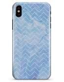 Blue Watercolor Chevron - iPhone X Clipit Case