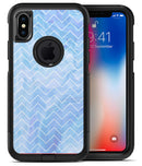 Blue Watercolor Chevron - iPhone X OtterBox Case & Skin Kits