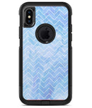 Blue Watercolor Chevron - iPhone X OtterBox Case & Skin Kits