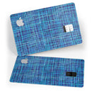 Blue Watercolor Cross Hatch - Premium Protective Decal Skin-Kit for the Apple Credit Card