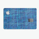 Blue Watercolor Cross Hatch - Premium Protective Decal Skin-Kit for the Apple Credit Card