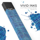Blue Watercolor Cross Hatch - Premium Decal Protective Skin-Wrap Sticker compatible with the Juul Labs vaping device
