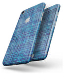 Blue Watercolor Cross Hatch - Skin-kit for the iPhone 8 or 8 Plus