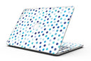 Blue Watercolor Dots over White - MacBook Pro with Retina Display Full-Coverage Skin Kit