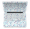 Blue Watercolor Dots over White - MacBook Pro with Retina Display Full-Coverage Skin Kit