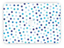 Blue Watercolor Dots over White - MacBook Pro with Retina Display Full-Coverage Skin Kit