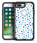 Blue Watercolor Dots over White - iPhone 7 Plus/8 Plus OtterBox Case & Skin Kits