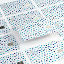 Blue Watercolor Dots over White - Premium Protective Decal Skin-Kit for the Apple Credit Card