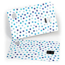 Blue Watercolor Dots over White - Premium Protective Decal Skin-Kit for the Apple Credit Card