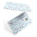 Blue Watercolor Dots over White - Premium Protective Decal Skin-Kit for the Apple Credit Card