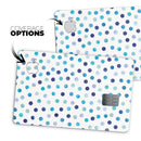 Blue Watercolor Dots over White - Premium Protective Decal Skin-Kit for the Apple Credit Card