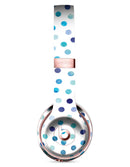 Blue Watercolor Dots over White Full-Body Skin Kit for the Beats by Dre Solo 3 Wireless Headphones