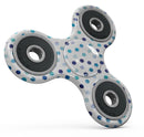 Blue Watercolor Dots over White Full-Body Fidget Spinner Skin-Kit