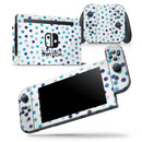 Blue Watercolor Dots over White - Skin Wrap Decal for Nintendo Switch Lite Console & Dock - 3DS XL - 2DS - Pro - DSi - Wii - Joy-Con Gaming Controller