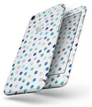 Blue Watercolor Dots over White - Skin-kit for the iPhone 8 or 8 Plus