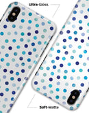 Blue Watercolor Dots over White - iPhone X Clipit Case
