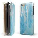 Blue Watercolor Drizzle iPhone 6/6s or 6/6s Plus 2-Piece Hybrid INK-Fuzed Case
