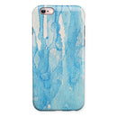Blue Watercolor Drizzle iPhone 6/6s or 6/6s Plus 2-Piece Hybrid INK-Fuzed Case